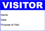 Visitor Badge With Details