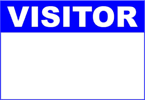 Visitor Badge Blue