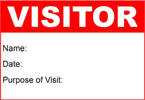 Visitor Badge With Details