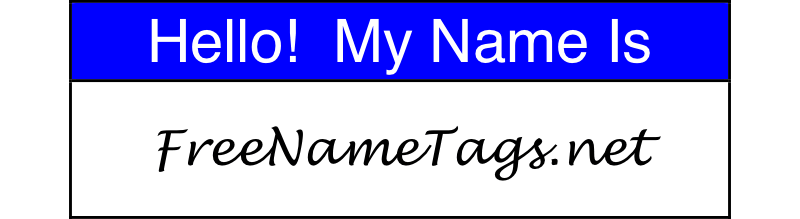 Free Printable Name Tags