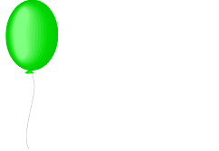 Green Balloon Name Tag