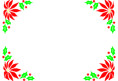 Christmas Poinsettia Frame Name Tag
