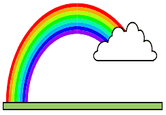 Rainbow and Cloud Name Tag